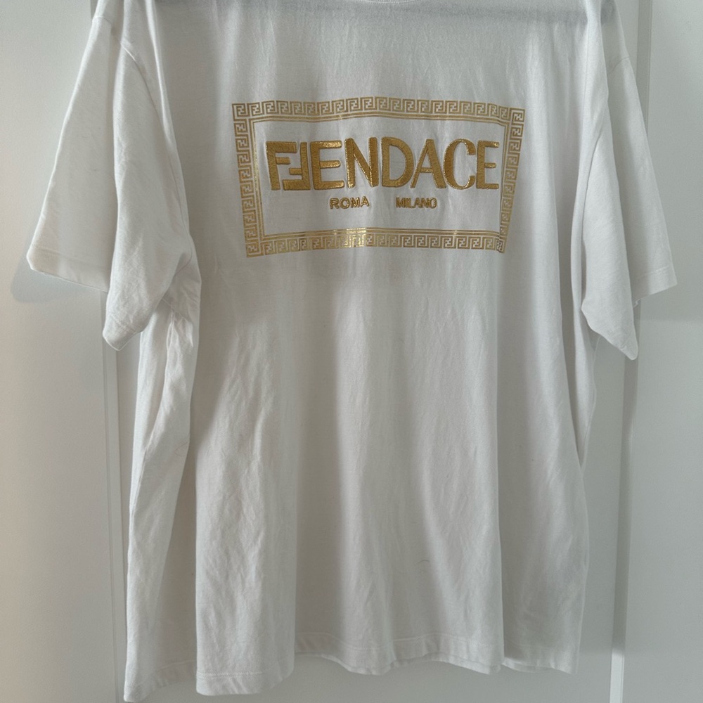 White and Gold Men's T-Shirt